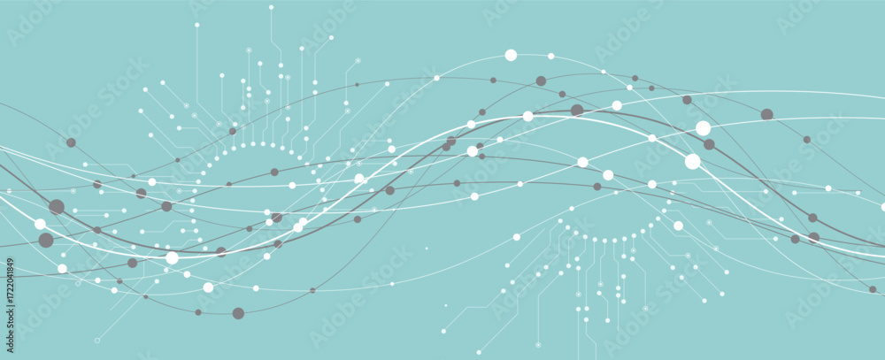 Poster abstract data technology an business background