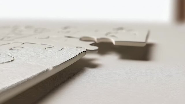 White jigsaw puzzle pieces