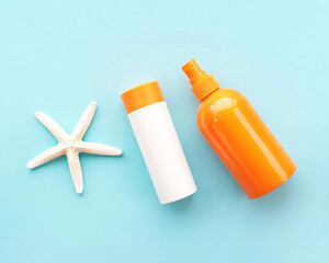 Protect your skin and enjoy the summer sun with essential sunscreen products and a starfish reminder of beach days ahead
