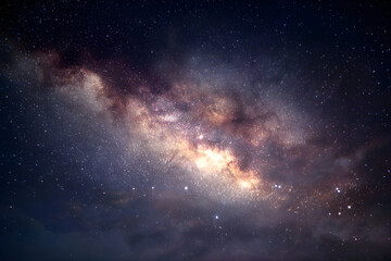 A Mesmerizing Display of te Galaxy Night Sky: Witnes the Celestial Wonders wit Stars, Nebulas, and Cosmi Clouds in this Stunning Atronomical View