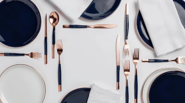 Elegant dinnerware arrangement