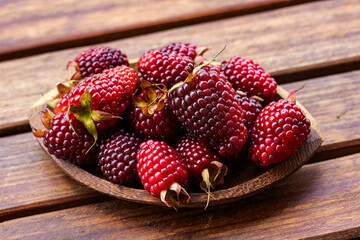 Fresh Ripe Blackberries Close Up with Natural Texture