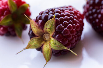 Fresh Ripe Blackberries Close Up with Natural Texture