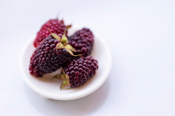 Fresh Ripe Blackberries Close Up with Natural Texture