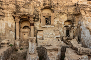 Kizilkoyun Roman Tombs in Sanliurfa, Turkey
