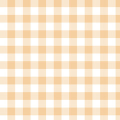 Pastel orange Gingham check seamless pattern design