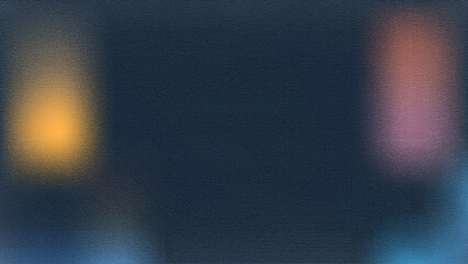 Abstract dark blue background with colorful light spots, creating a dreamy and ethereal atmosphere