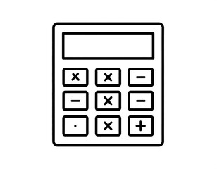 Simple black outline calculator graphic