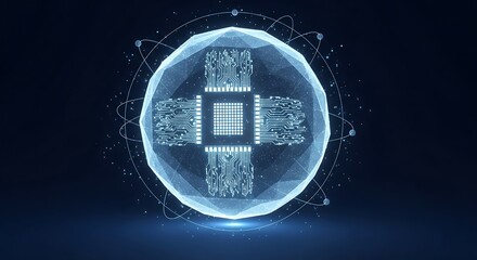 Abstract Digital Technology Circuit Board Microchip Innovation Concept