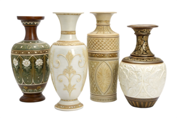 Collection set of antique vase isolated on AI Generated by PNG