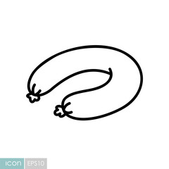 Ring Bologna or Sausage Outline Icon © nasik