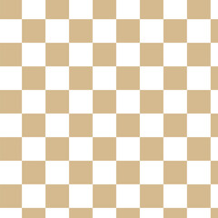 Beige or brown color checkerboard or chess board seamless pattern design