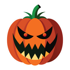 Spooky Horror Pumpkin Artwork for Holiday Decoration
