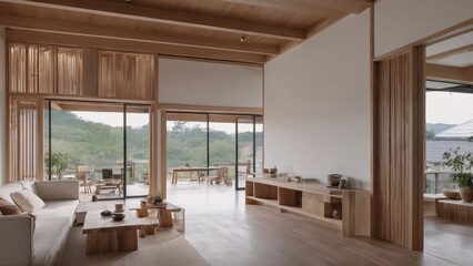 Serene Japanese Garden with Traditional Elements and Tranquil Atmosphere