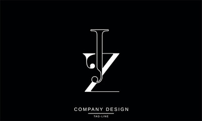 JZ, ZJ, J, Z Abstract Letters Logo Monogram Design Font Icon Vector