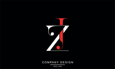 ZJ, JZ, Z, J Abstract Letters Logo Monogram Design Font Icon Vector