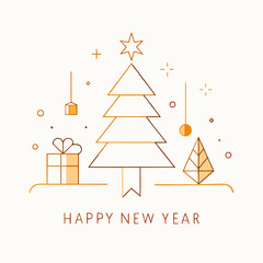 Simple Christmas illustration vector.