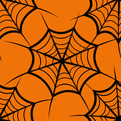 Seamless pattern with spider web vector.