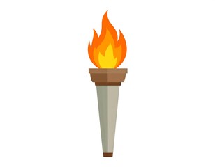 Simple graphic of a torch with flames