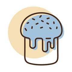 Traditional Easter Bread Kulich Icon