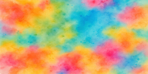 Vibrant abstract watercolor background with a textured seamless rainbow paint pattern, Vibrant watercolor splashes in a seamless pattern create an artistic and colorful backdrop