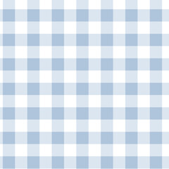 Pastel blue Gingham check seamless pattern design