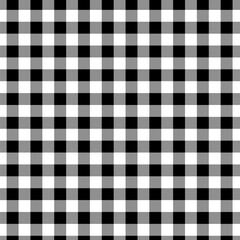 Black white Gingham check seamless pattern design