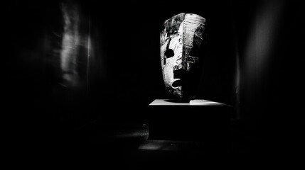 Antique hockey mask display