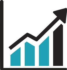 Ascending graph representing growth, progress, and success