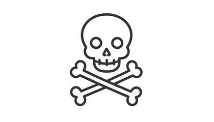 Simple skull and crossbones graphic