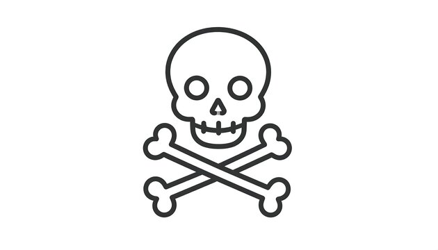 Simple skull and crossbones graphic - Powered by Adobe