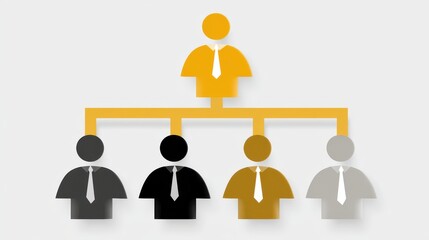 Dynamic business hierarchy visualization corporate office infographic design virtual environment perspective leadership concepts