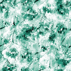 Watercolor viburnum, rowan and elder branches seamless pattern, hand painted.Watercolor Branch, bunch of  berries of mountain ash.scarf,fabric, material.Abstract art background for beautiful design