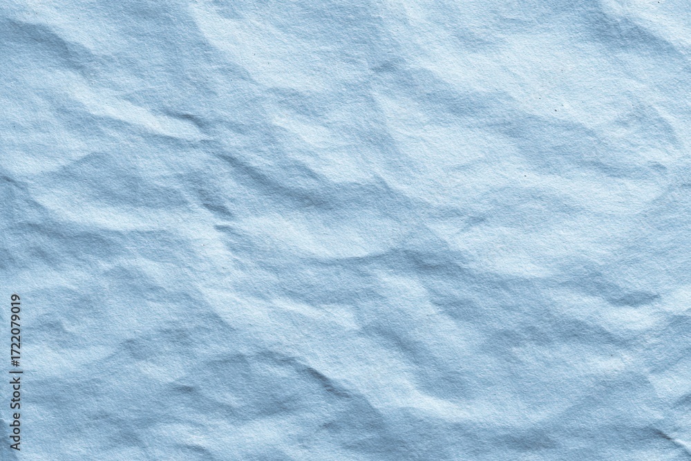 Poster light blue crumpled paper texture creating a soft background ideal for various design projects and a