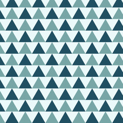seamless geometric pattern with teal blue triangles