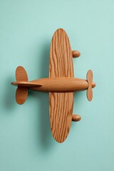 wooden plane isolated on white
