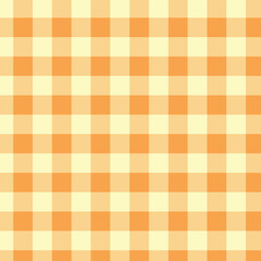 Pastel orange gingham check seamless pattern design
