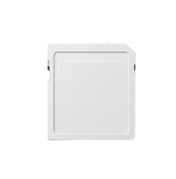 White SD card, isolated, studio shot, blank, digital storage