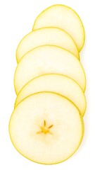 Stacked pear slices