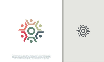 Global Community Logo Icon Elements Template. Community human Logo template vector. Community health care. Abstract Community logo