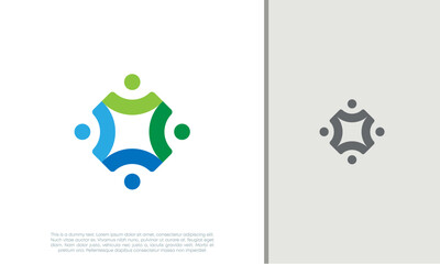 Global Community Logo Icon Elements Template. Community human Logo template vector. Community health care. Abstract Community logo
