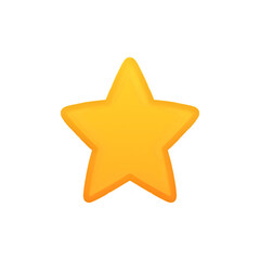 Golden Star: 3D Rendered Yellow Star Icon, Perfect for Ratings, Awards, and Design Projects