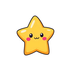 Cute Yellow Star Illustration: Perfect for Kids' Projects & Designs