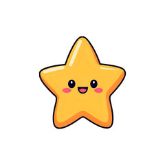 Cute Yellow Star Illustration: Perfect for Designs & Projects