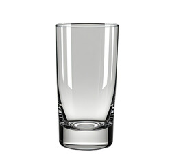 Empty glass tumbler studio shot, white background, product mockup