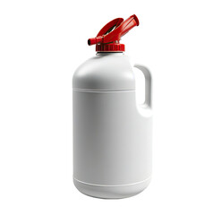 White plastic garden sprayer bottle isolated
