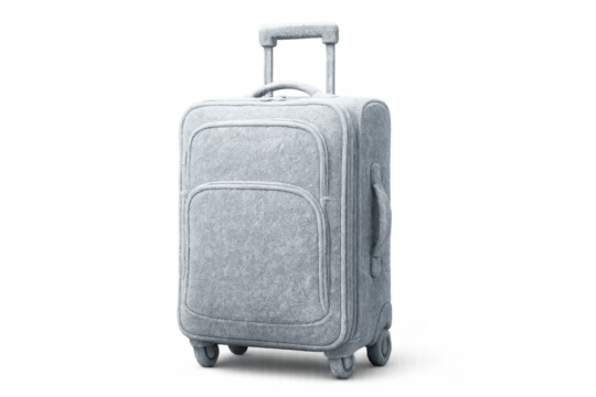 Heavy stone luggage representing travel burden and obstacles