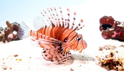 Lionfish in shallow coral reef