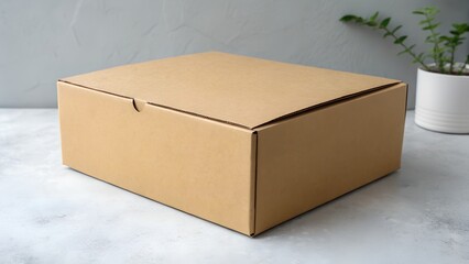 cardboard box on the table