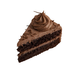 Chocolate Delight Slice: A mouthwatering slice of rich chocolate cake topped with creamy frosting, a delightful treat for any occasion.